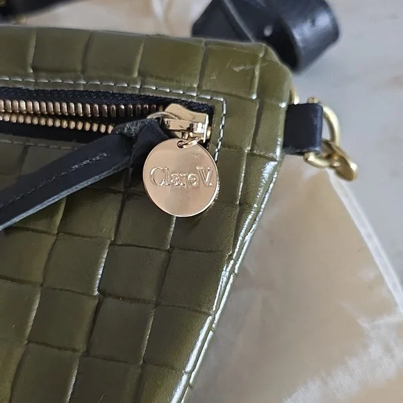 Clare V. Grande Fanny Pack In Army Leather Embossed - Picture 5 of 16